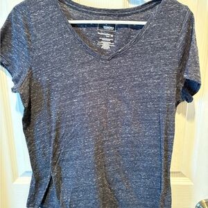Sonoma Women's Short Sleeve V-Neck Tee in Heather Navy